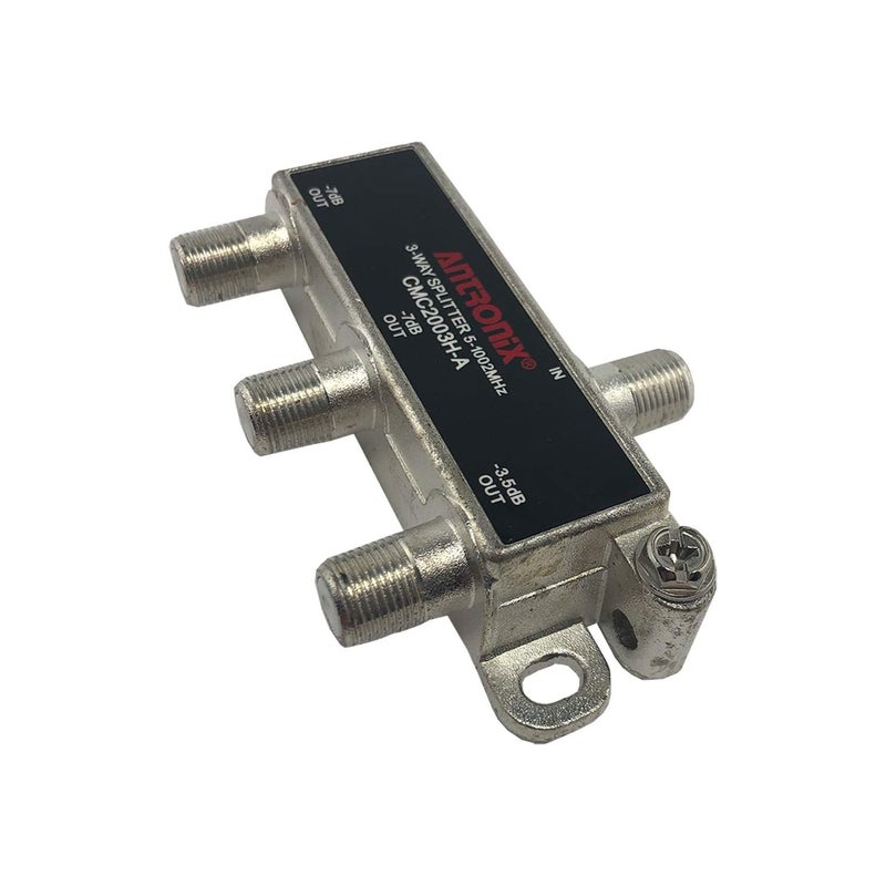 Antronix CMC2003H-A 3-Way Horizontal Splitter -3.5dB -7dB 5-1002 MHz High Performance for Coax Cable TV & Internet - Image 3